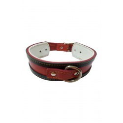 COLLAR GALGO ROJO BORDE NEGRO 35X4CM