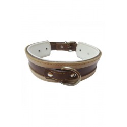 COLLAR GALGO MARRON BORDE...