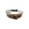 COLLAR GALGO MARRON BORDE NATURAL 40X4CM