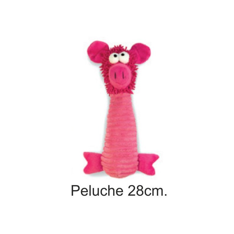 CERDITO PELUCHE ROSA 28cm.