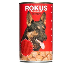 LATA PERROS TERNERA 410gr. Rokus