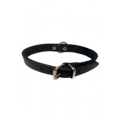 COLLAR CUERO LISO 12X300MM. NEGRO S.D