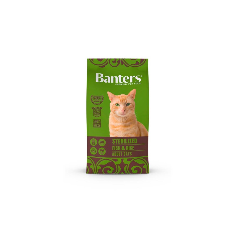 BANTERS CAT STERILISED Fish&Rice 2 KG.