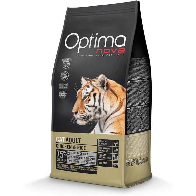 OPTIMA NOVA CAT ADULT CHICKEN RICE 2 KG.