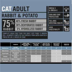 OPTIMA NOVA CAT ADULT RABBIT PATATA 2 Kg.