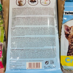 Snack CREMA con Salmon 5x15gr.Gatos