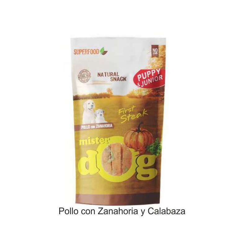 Snack POLLO Con ZANAHORIA 70 gr. Mister Dog