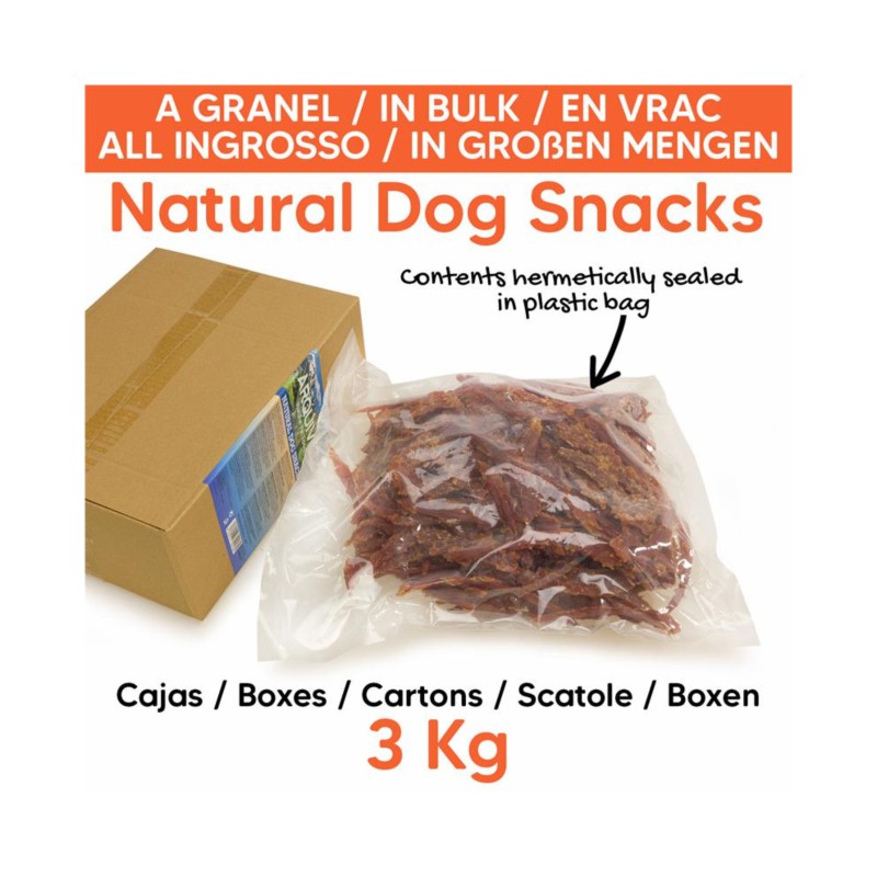 PERROS - SNACKS PARA PERROS - Naturales - Arquivet 2215 - SNACK FILETE DE PATO a Granel 3 Kg.