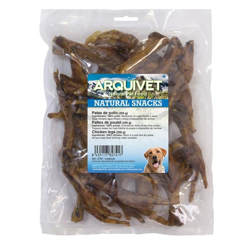 PATAS DE POLLO NATURALES 250gr.Arquivet