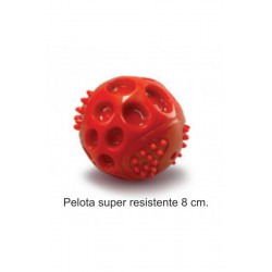 3158 PELOTA PERRO ROJA SUPER RESISTENTE 8 CM.