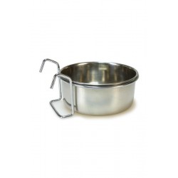 COMEDERO LORO INOX. 8cm.Con...