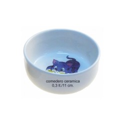 COMEDERO CERAMICA GATITOS  0,3 LT. / 11cm.