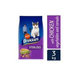 BREKKIES CAT STERILIZADO Pollo 3 Kg.