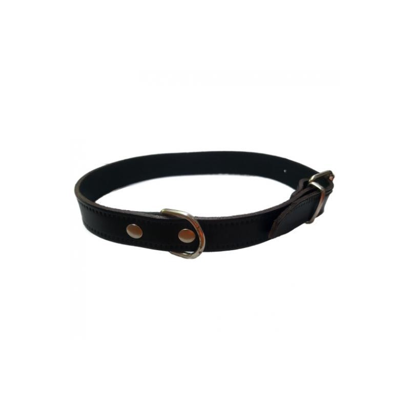 COLLAR CUERO LISO NEGRO 30X1.5CM VMD