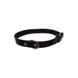 COLLAR CUERO LISO NEGRO 35X1.5CM VMD