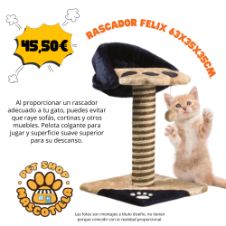 RASCADOR FELIX 63x35x35cm.