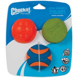 CHUCKIT SURTIDO PELOTAS 3 PACK PERROS