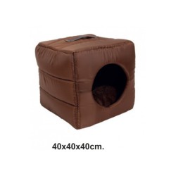 28166 CAPILLA BROWN HUELLA 40X40X40CM. -  CAMA CUEVA GATOS