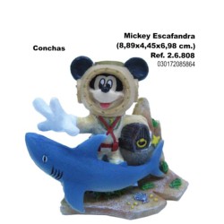 PECES - DECORACION ACUARIOS - Disney 26808 - MICKEY ESCAFANDRA (8,89X4,45X6,98 CM.)