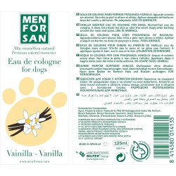 MENFORSAN AGUA DE COLONIA PERROS. Vainilla 125 ml.