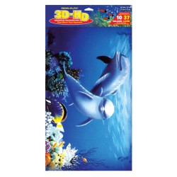 POSTER 3D DELFINES (50X30 CM)