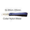 COLLAR NYLON/METAL AZUL