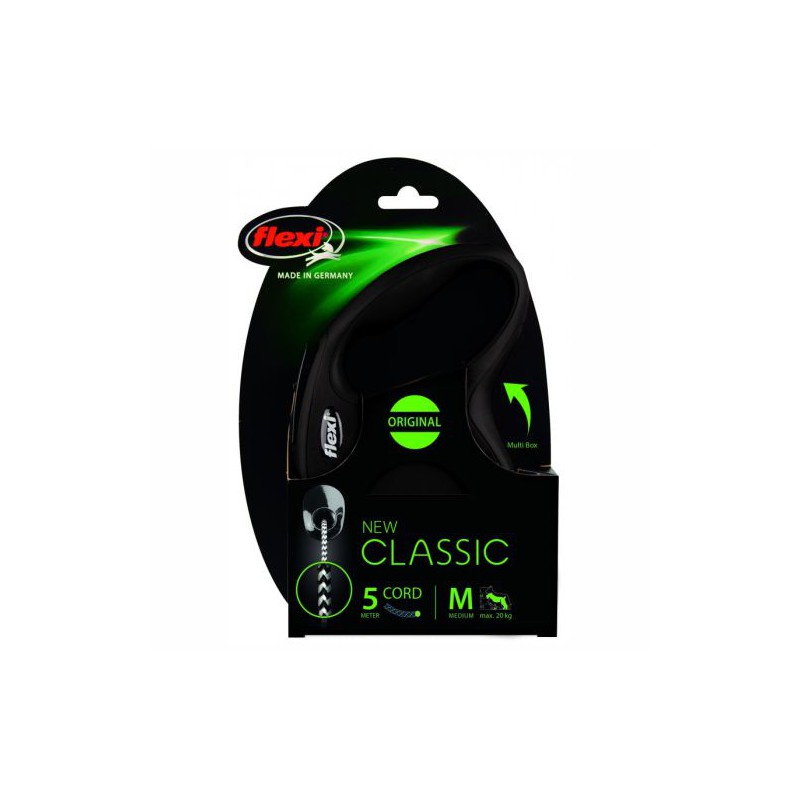 FLEXI NUEVO CLASSIC M Cordon 5 mts. Negro