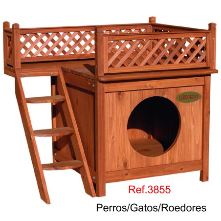 CASETA MADERA PERRO/GATO/ROEDORES