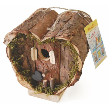 NIDO PAJARO NATURALEZA CORAZON 20X14X17CM.