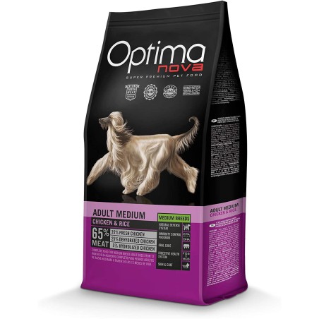 OPTIMA NOVA ADULT MEDIUM POLLO/Arroz 12 KG.