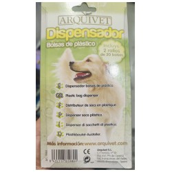 DISPENSADOR DE BOLSAS DE PLASTICO + 2 BOLSAS