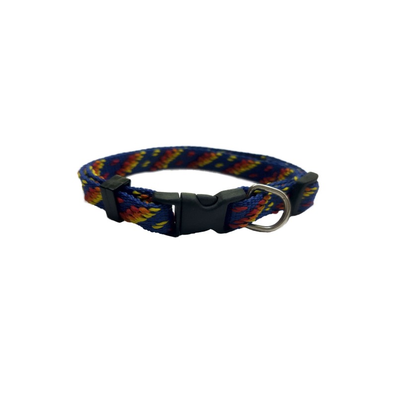 COLLAR NYLON 15MM 25-35CM AZTECA NEGRO