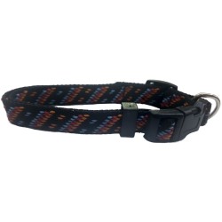 COLLAR NYLON 20MM 35-50CM AZTECA NEGRO