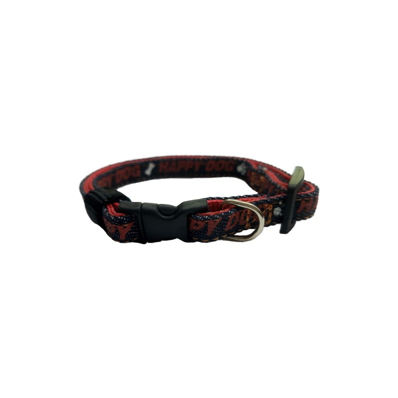 COLLAR NYLON 10MM 20-30CM.HAPPY DOG NEGRO