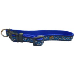 COLLAR BULL HUESO 15x250-380mm. AZUL