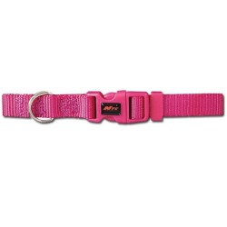 COLLAR NYLON BASICO FUSCIA 20-30X1CM