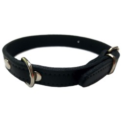 COLLAR CUERO LISO NEGRO...