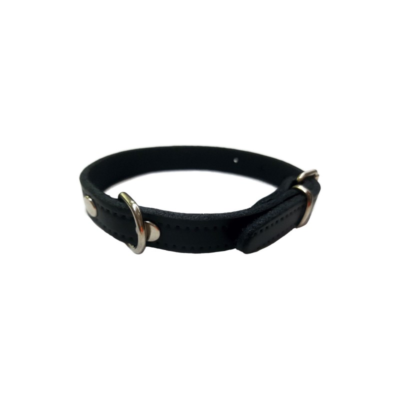 COLLAR CUERO LISO NEGRO 35X1.5CM VMD