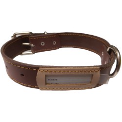 COLLAR CUERO BUZON MARRON 45x3cm