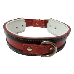 COLLAR GALGO MARRON BORDE...