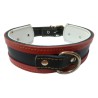 COLLAR GALGO NATURAL BORDE MARRON 35X4CM