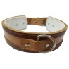 COLLAR GALGO NATURAL BORDE MARRON 35X4CM