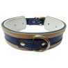 COLLAR GALGO BLANCO BORDE AZUL 40X4CM