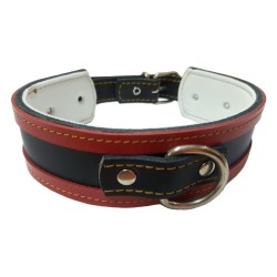 COLLAR GALGO NATURAL BORDE MARRON 45X4CM