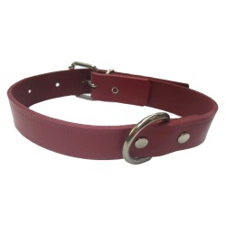 COLLAR CUERO MARRON LAURA 2,5x 45cm.