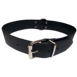 COLLAR CUERO LISO 12X300MM. NEGRO S.D