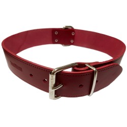 COLLAR CUERO LISO 12x300mm. MARRON