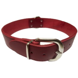 COLLAR CUERO LISO 12x300mm. MARRON