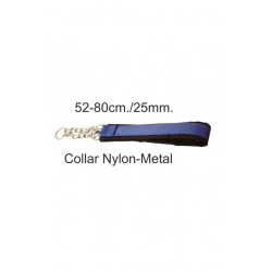 COLLAR NYLON/METAL AZUL