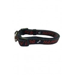 COLLAR NYLON 15MM 25-35CM.HAPPY DOG NEGRO